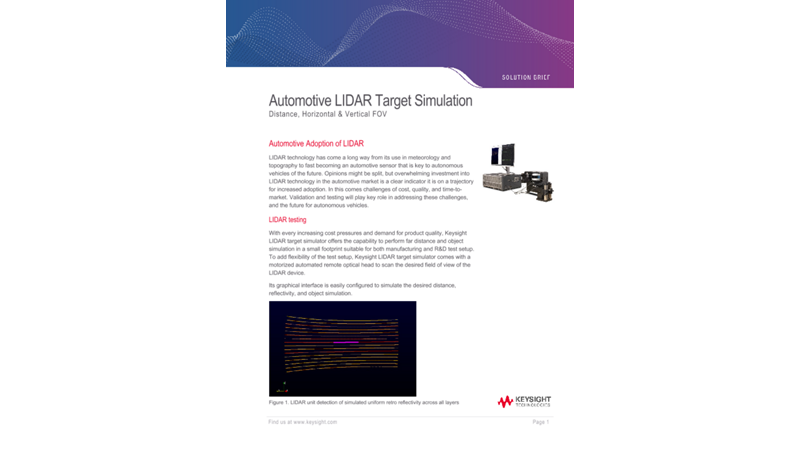 Automotive LIDAR Target Simulation